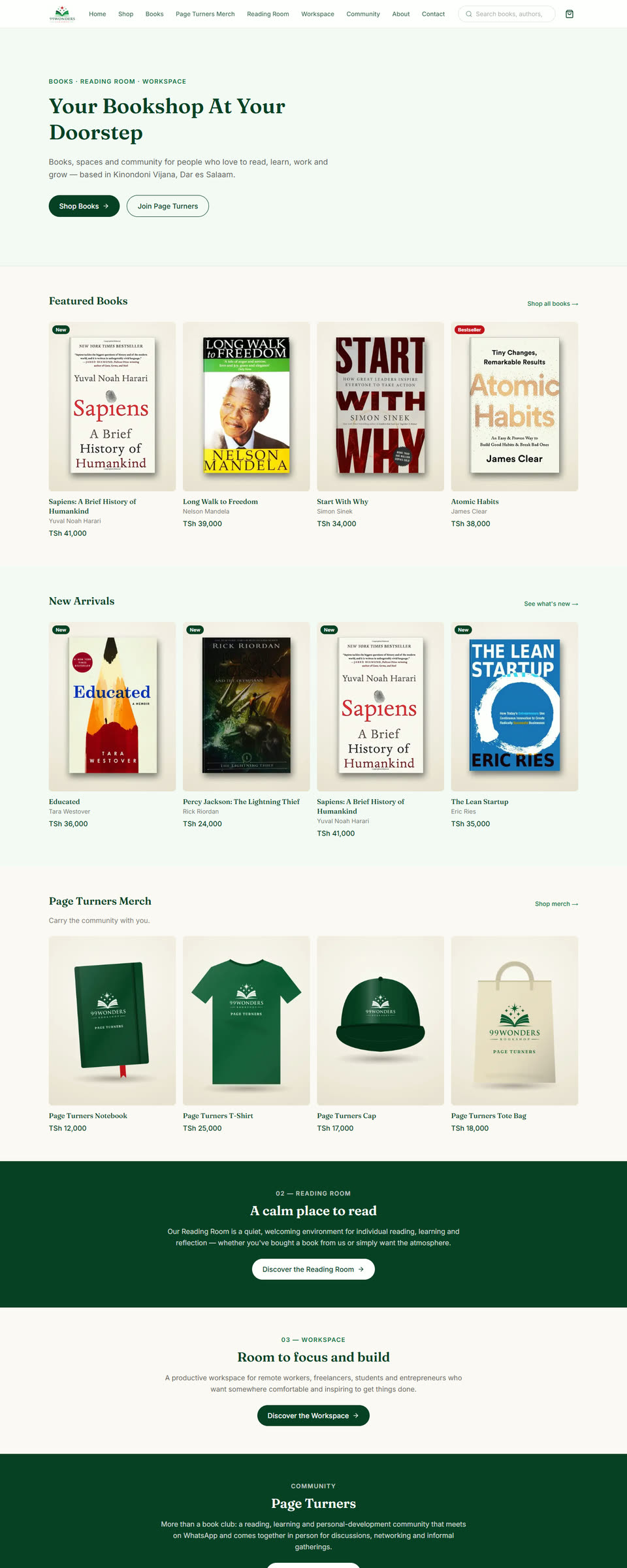 99Wonders Bookshop online store, built by Sbi Digital